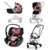 Cybex Mios 3.0 Spring Blossom Dark + Cloud Z i-Size + Chrome Black frame Детская Коляска 3in1