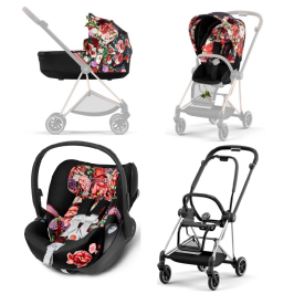 Cybex Mios 3.0 Spring Blossom Dark + Cloud Z i-Size + Chrome Black frame Детская Коляска 3in1 Cybex Mios 3.0 Spring Blossom Dark + Cloud Z i-Size + Chrome Black frame Детская Коляска 3in1