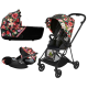 Cybex Mios 3.0 Spring Blossom Dark + Cloud Z i-Size + Matt Black frame Детская Коляска 3in1