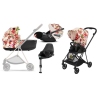 Cybex Mios 3.0 Spring Blossom Light + Cloud Z I-Size + Matt Black frame Bērnu Ratiņi 4in1