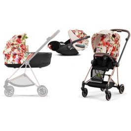 Cybex Mios 3.0 Spring Blossom Light + Cloud Z i-Size + Rose gold frame Детская Коляска 3in1 Cybex Mios 3.0 Spring Blossom Light + Cloud Z i-Size + Rose gold frame Детская Коляска 3in1