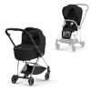 Cybex Mios Deep Black + Chrome Black Frame Bērnu Ratiņi 2in1