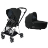 Cybex Mios Deep + Chrome Black Frame Black Bērnu Ratiņi 2in1