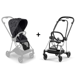 Cybex Mios Dream Grey Simply Flowers + Chrome Black Frame Прогулочная Коляска Cybex Mios Dream Grey Simply Flowers + Chrome Black Frame Прогулочная Коляска