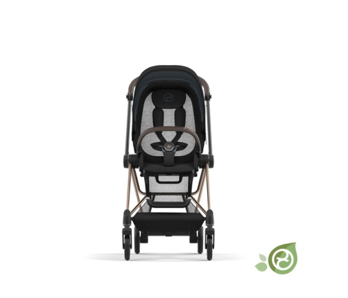 Cybex Mios Eco Onyx Black + Chrome Black Frame Bērnu Ratiņi 2in1