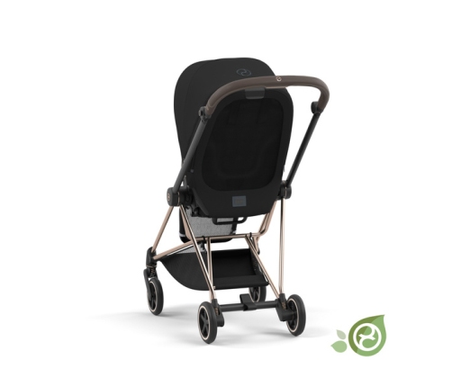 Cybex Mios Eco Onyx Black + Chrome Black Frame Bērnu Ratiņi 2in1