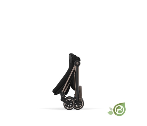 Cybex Mios Eco Onyx Black + Chrome Black Frame Bērnu Ratiņi 2in1