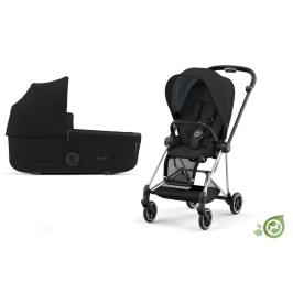 Cybex Mios Eco Onyx Black + Chrome Black Frame Детская Коляска 2in1 Cybex Mios Eco Onyx Black + Chrome Black Frame Детская Коляска 2in1