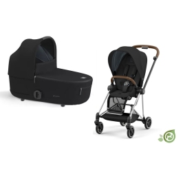 Cybex Mios Eco Onyx Black + Chrome Brown Frame Детская Коляска 2in1