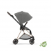 Cybex Mios Eco Pearl Grey + Chrome Black Frame Bērnu Ratiņi 2in1