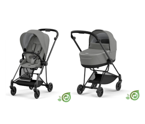 Cybex Mios Eco Pearl Grey + Matt Black Frame Детская Коляска 2in1