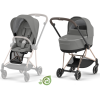 Cybex Mios Eco Pearl Grey + Rose gold Frame Bērnu Ratiņi 2in1