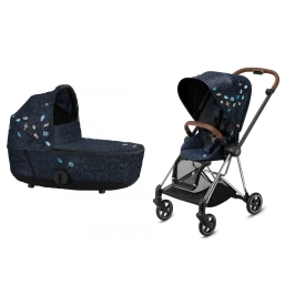 Cybex Mios Jewels of Nature + Chrome Brown Frame Bērnu Ratiņi 2in1