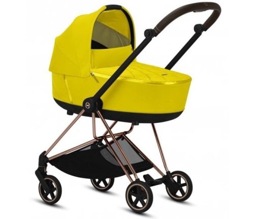 Cybex Mios Mustard Yellow + Rose Gold Bērnu Ratiņi 2in1