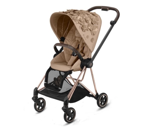 Cybex Mios Nude Beige Simply Flowers + Rose Gold Frame Прогулочная Коляска