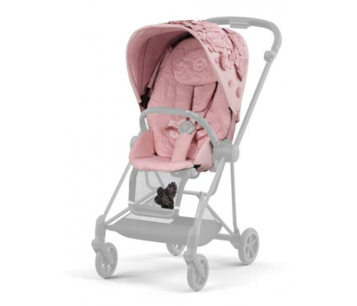 Cybex Mios Pale Blush Simply Flowers + Chrome Brown Frame Bērnu Ratiņi 2in1