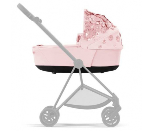 Cybex Mios Pale Blush Simply Flowers + Chrome Brown Frame Bērnu Ratiņi 2in1