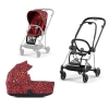 Cybex Mios Rosenrot Red + Chrome Black Frame Детская Коляска 2in1