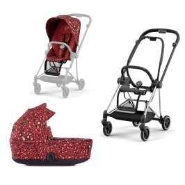 Cybex Mios Rosenrot Red + Chrome Black Frame Детская Коляска 2in1 Cybex Mios Rosenrot Red + Chrome Black Frame Детская Коляска 2in1