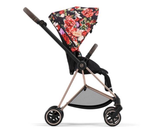 Cybex Mios Spring Blossom Dark + Chrome Brown Frame Bērnu Ratiņi 2in1