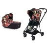 Cybex Mios Spring Blossom Dark + Matt Black Frame Bērnu Ratiņi 2in1