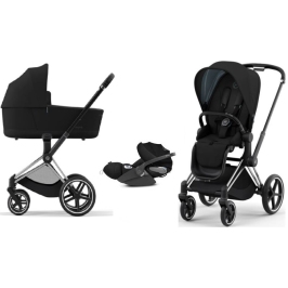 Cybex Priam 4.0 + Chrome black frame + Cloud Z2 I-size Deep black Детская Коляска 3in1 Cybex Priam 4.0 + Chrome black frame + Cloud Z2 I-size Deep black Детская Коляска 3in1