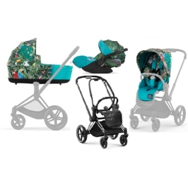 Cybex Priam 4.0 + Cloud Z I-size Chrome black frame Dj Khaled Детская Коляска 3in1 Cybex Priam 4.0 + Cloud Z I-size Chrome black frame Dj Khaled Детская Коляска 3in1