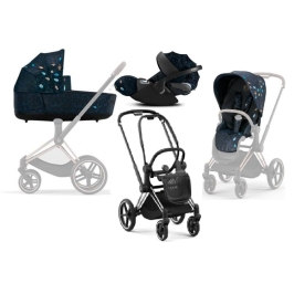 Cybex Priam 4.0 + Cloud Z I-size Chrome black frame Jewels of Nature Bērnu Ratiņi 3in1 Cybex Priam 4.0 + Cloud Z I-size Chrome black frame Jewels of Nature Bērnu Ratiņi 3in1