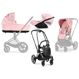 Cybex Priam 4.0 + Cloud Z I-size Chrome black frame Pale Blush Simply Flowers Bērnu Ratiņi 3in1 Cybex Priam 4.0 + Cloud Z I-size Chrome black frame Pale Blush Simply Flowers Bērnu Ratiņi 3in1