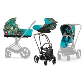 Cybex Priam 4.0 + Cloud Z I-size Chrome brown frame Dj Khaled Детская Коляска 3in1 Cybex Priam 4.0 + Cloud Z I-size Chrome brown frame Dj Khaled Детская Коляска 3in1