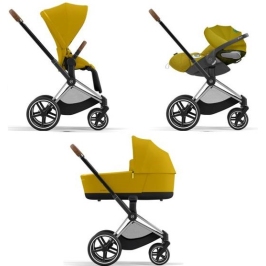 Cybex Priam 4.0 + Cloud Z I-size Chrome brown frame Mustard Yellow Bērnu Ratiņi 3in1 Cybex Priam 4.0 + Cloud Z I-size Chrome brown frame Mustard Yellow Bērnu Ratiņi 3in1