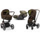 Cybex Priam 4.0 + Cloud Z I-size Gold rose frame Khaki Brown Bērnu Ratiņi 3in1