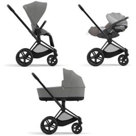 Cybex Priam 4.0 + Cloud Z I-size Matt black frame Soho Grey Детская Коляска 3in1 Cybex Priam 4.0 + Cloud Z I-size Matt black frame Soho Grey Детская Коляска 3in1