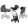 Cybex Priam 4.0 + Cloud Z2 I-size Chrome black frame Dream Grey Simply Flowers Детская Коляска 3in1