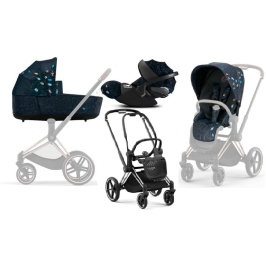Cybex Priam 4.0 + Cloud Z2 I-size Chrome black frame Jewels of Nature Bērnu Ratiņi 3in1 Cybex Priam 4.0 + Cloud Z2 I-size Chrome black frame Jewels of Nature Bērnu Ratiņi 3in1
