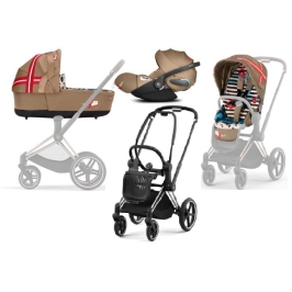 Cybex Priam 4.0 + Cloud Z2 I-size Chrome black frame Karolina Kurkova One Love Bērnu Ratiņi 3in1