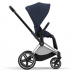 Cybex Priam 4.0 + Cloud Z2 I-size Chrome black frame Nautical Blue Детская Коляска 3in1