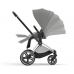 Cybex Priam 4.0 + Cloud Z2 I-size Chrome black frame Soho Grey Детская Коляска 3in1