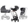 Cybex Priam 4.0 + Cloud Z2 I-size Chrome brown frame Dream Grey Simply Flowers Bērnu Ratiņi 3in1