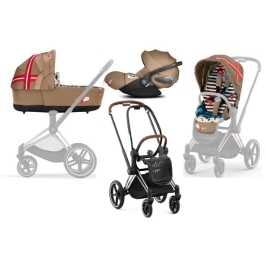 Cybex Priam 4.0 + Cloud Z2 I-size Chrome brown frame Karolina Kurkova One Love Детская Коляска 3in1 Cybex Priam 4.0 + Cloud Z2 I-size Chrome brown frame Karolina Kurkova One Love Детская Коляска 3in1