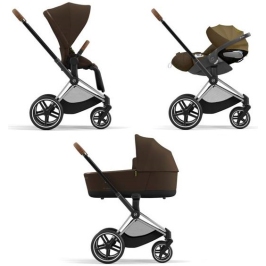 Cybex Priam 4.0 + Cloud Z2 I-size Chrome brown frame Khaki Brown Bērnu Ratiņi 3in1 Cybex Priam 4.0 + Cloud Z2 I-size Chrome brown frame Khaki Brown Bērnu Ratiņi 3in1
