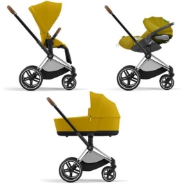 Cybex Priam 4.0 + Cloud Z2 I-size Chrome brown frame Mustard Yellow Bērnu Ratiņi 3in1 Cybex Priam 4.0 + Cloud Z2 I-size Chrome brown frame Mustard Yellow Bērnu Ratiņi 3in1