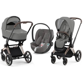 Cybex Priam 4.0 + Cloud Z2 I-size Gold rose frame Soho Grey Bērnu Ratiņi 3in1 Cybex Priam 4.0 + Cloud Z2 I-size Gold rose frame Soho Grey Bērnu Ratiņi 3in1