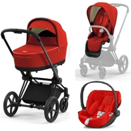 Cybex Priam 4.0 + Cloud Z2 I-size Matt black frame Autumn Gold Детская Коляска 3in1 Cybex Priam 4.0 + Cloud Z2 I-size Matt black frame Autumn Gold Детская Коляска 3in1