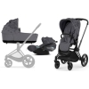 Cybex Priam 4.0 + Cloud Z2 I-size Matt black frame Dream Grey Simply Flowers Bērnu Ratiņi 3in1