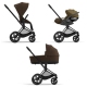 Cybex Priam 4.0 + Cloud Z2 I-size Matt black frame Khaki Brown Детская Коляска 3in1