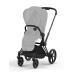 Cybex Priam 4.0 Mirage Grey Matt Black frame Bērnu Ratiņi 2in1