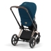 Cybex Priam 4.0 Mountain Blue + Gold rose frame Pastaigu Ratiņi