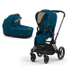 Cybex Priam 4.0 Mountain Blue Matt black frame Bērnu Ratiņi 2in1