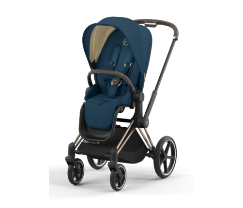 Cybex Priam 4.0 Mountain Blue Rose Gold frame Bērnu Ratiņi 2in1